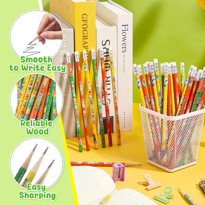 Tenceur 120 Pcs 5th Graders Pencils, 5 Motivational Cute Pencils Bulk with Erasers for Kids Student Teacher Classroom Reward Back to School Supplies