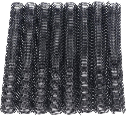 1/2 Inch Wire Cinch Book Binding Black 3:1 Pitch, 100 Pack Double Loop Metal Spiral for Bindings Fit for School Office Notebook Maker, YolieraArt Office Products Binding Combs 100 Sheet Capacity