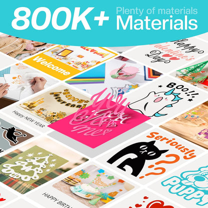 Vinyl Cutter Machine S501 - Smart Compact Sticker Maker for Vinyl & Paper Crafts, Portable Plotter DIY Cutting Machine for Sticker Joy Craft & Party Supplies, Wedding Decor, Beige