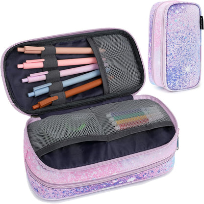 Pencil Cases for kids, Large Capacity Pencil Pouch, Office College School Marker Organizer Case pen for Men Women Adult Teens