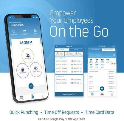 uAttend Touch-Free Voice Control and Facial Recognition Time Clock with Temperature Reader (DR2500)