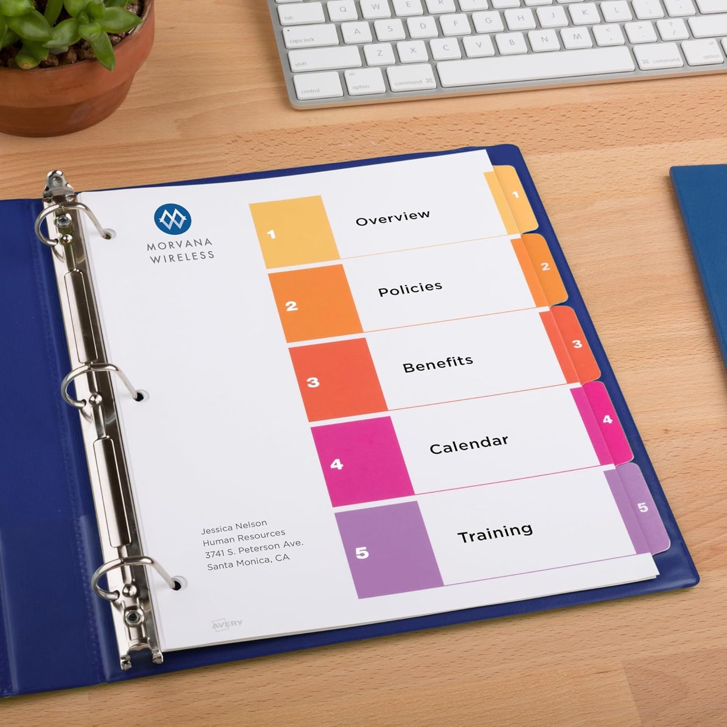 Avery Dividers for 3 Ring Binders, 5 Tabs per Set, Customizable Table of Contents, Multicolor Tabs, Great for Organizing Reports, Projects, and More (3 Sets of 11070)