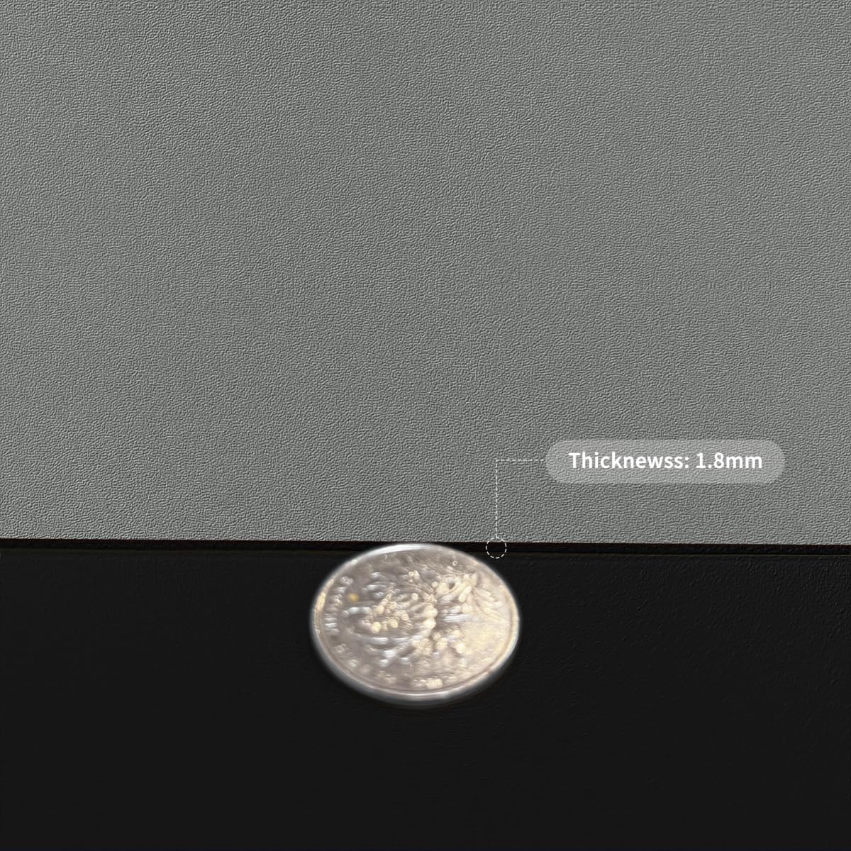 Leather Table Cover,1.8mm Thick,12x78 Inch Desk Cover,Dresser Cover Top,Dresser Protector Top,Dresser Cover,End Table Cover.(Black+Gray,12x78)