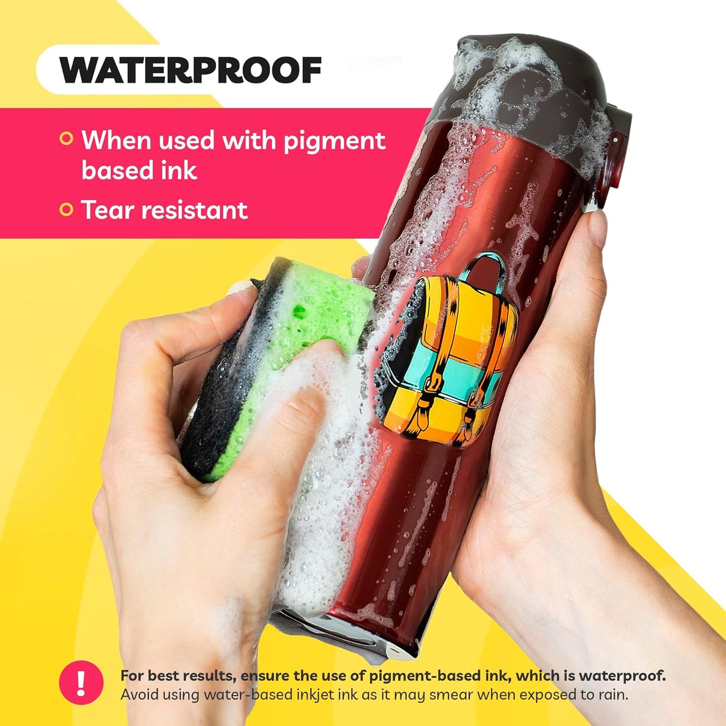 90% Clear Sticker Paper for Inkjet Printer (20 Sheets) - Transparent Glossy 8.5 x 11 - Printable Vinyl // Paper Plan