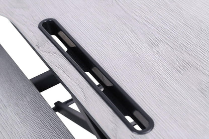 Rocelco Standing Desk Converter 31.5 Inch Sit Stand Up Dual Monitor Tabletop Riser with Tablet Mount, Height Adjustable Home Office Workstation - Deep Keyboard Tray for Laptop Mouse - Gray (R VADRG)