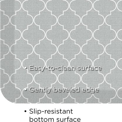 GelPro Elite Premier Anti-Fatigue Kitchen Comfort Floor Mat, 20x72, Trellis Grey Haze Stain Resistant Surface with Therapeutic Gel and Energy-Return Foam for Health & Wellness