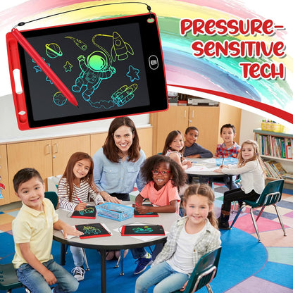 Zhehao 20 Pack LCD Writing Board for Kids, 8.5 Inches Doodle Reusable Screen Drawing Pad Erasable Painting Pads Educational Toy for 3-8 Years (Red)