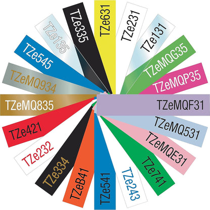 Brother Genuine P-touch TZE-MQF31 Tape, 1/2" (0.47") Wide Standard Laminated Tape, Black on Pastel Purple, Laminated for Indoor or Outdoor Use, Water-Resistant, 0.47" x 26.2' (12mm x 8M), TZEMQF31