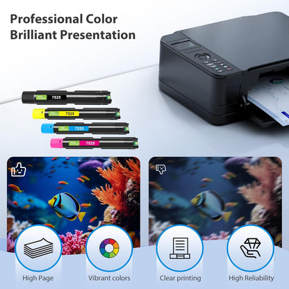 Compatible 7525 Toner Cartridge High Yield Replacement for Xerox Workcentre 7525 7830 7835 7845 7530 7535 7545 7556 7855 7970 7835i 7970i Printer (4-Pack, 006R01513 006R01514 006R01515 006R01516)