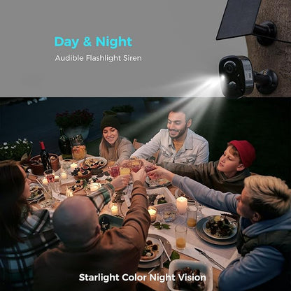 Vicohome 2G6B Best 2K Solar Security Camera Wireless Outdoor System, No NVR Needed, Battery Powered, Easy to Setup, Motion Detection,Two Way Audio,Color Night Vision, SD Slot, 180 Days Exchange Policy