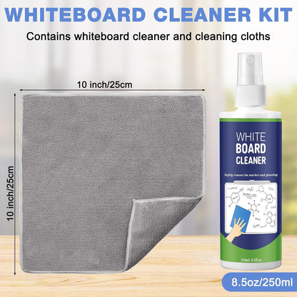 10 Pack Whiteboard Cleaner Spray 8.5oz Dry Erase Board Cleaner with 6 Cloths Non Toxic Dry Erase Cleaner Removes Stubborn Marks from Whiteboards