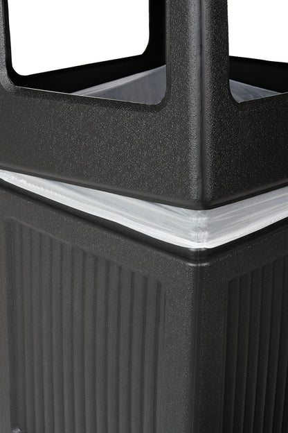 Safco Canmeleon Trash Can, 38 Gallons, Indoor and Outdoor Use, Durable & Weather-Resistant Commercial Garbage Can, Black