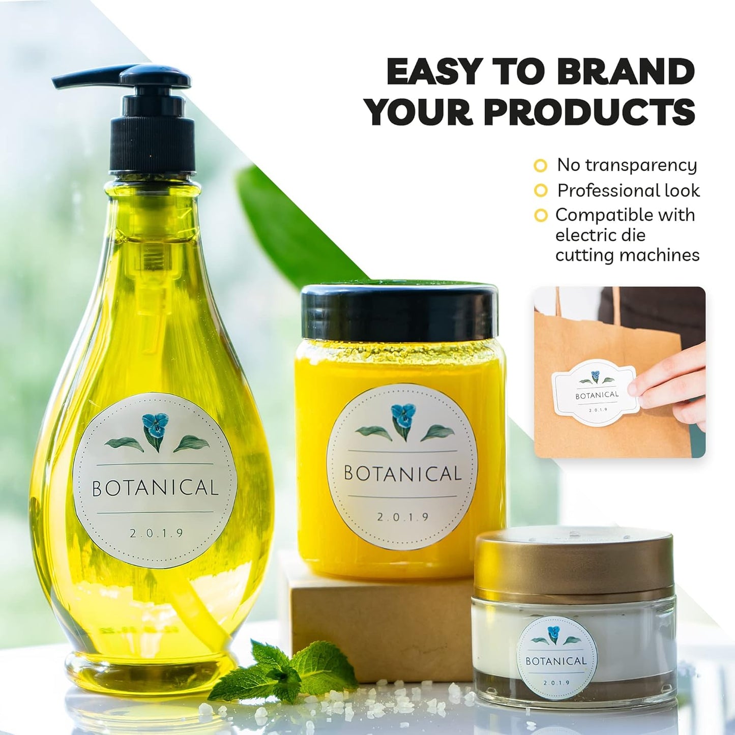 Sticker Paper for Inkjet Printer - (20 Sheets), 8.5 x 11" Letter Size, Glossy White Vinyl Sticker Paper - Water-Resistant, Easy to Use, Perfect for Fun and Creative Projects