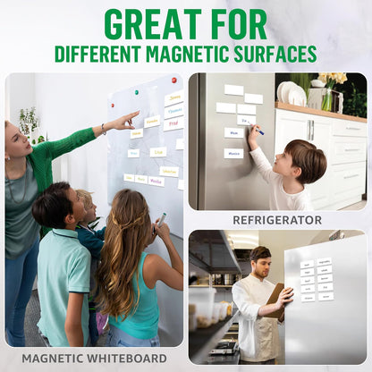 32 Pack Dry Erase Magnetic Labels 2x4 in - Magnetic Name Tags for Classroom Lockers School Bus - Classroom Magnets for Names - Magnet Labels for Whiteboard - Magnet Names Plates for Classrooms Blanked