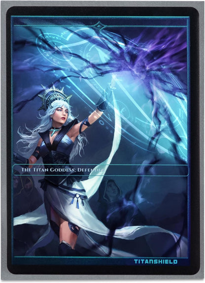 TitanShield (150 Silver Sleeves) Compatible with MTG Magic The Gathering, Lorcana, Board Games and Trading Cards 2.5" x 3.5" 66x91mm