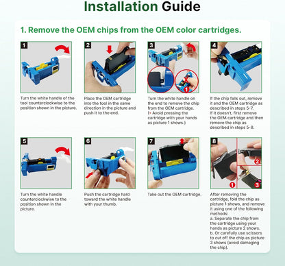 923 Ink Cartridges Combo Pack Without Chip High Yield Compatible for HP 923 Ink Cartridges 923XL Work for OfficeJet Pro 8130e 8135e 8139e 8138e 8120e 8122e 8124e (4 Pack, Black Cyan Magenta Yellow)