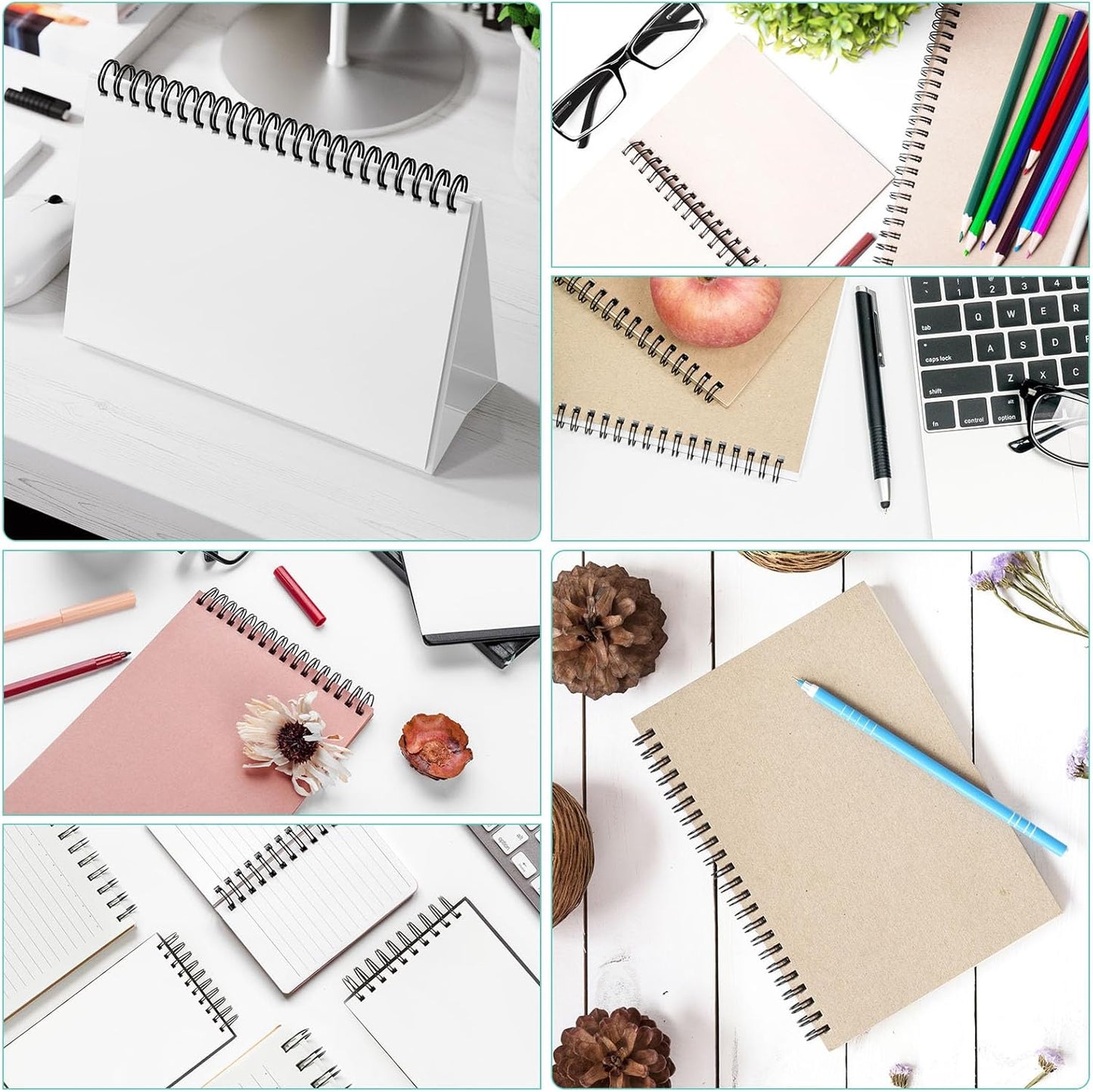 MAKEASY Binding Machine - Wire Binding Machine, 34 Hole, 12 Sheets Punch Capacity, Metal Book Maker Machine with 1 Box Wire Spines & Ring Opener