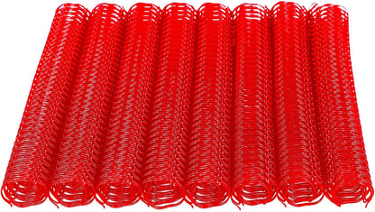 100 Pack Double Loop Wire Binding Spines, YolieraArt Wire Binding Spines, 5/16 Inch Binding Wire for Letter Size (40 Sheet Capacity, 100P, 3:1 Pitch, Red)