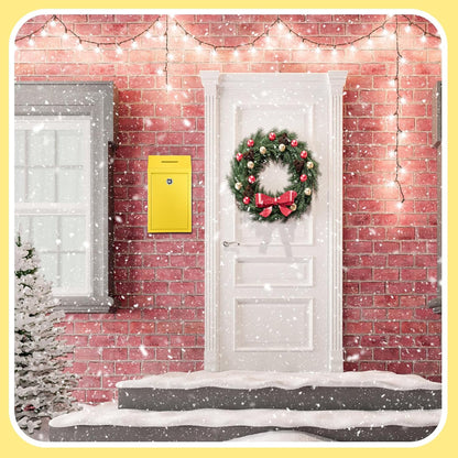 Metal Donation Cash Box Collection Safe Suggestion Box with Lock Wall Mounted Mailbox Delivery Ballot Container for Home Office Outdoor Door