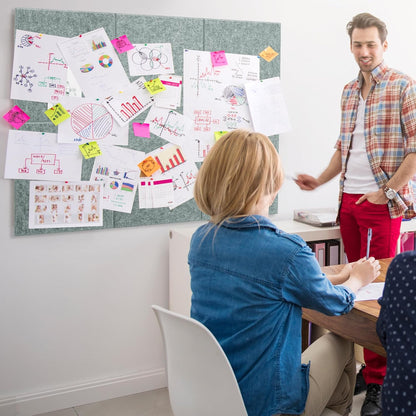 AKTOP Cork Board Bulletin Board 24"x36", 6 Pack Removable Felt Cork Board Tiles for Wall, Large Corkboard Notice Pin Board for Office, School & Home,24 Safe Adhesive Tabs, 20 Push Pins, Grey