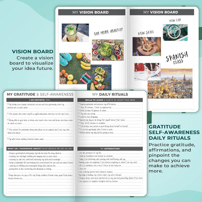 Clever Fox Planner – Undated Weekly & Monthly Planner for Productivity, Time Management & Goals – Organizer Journal – A5 (Turquoise)