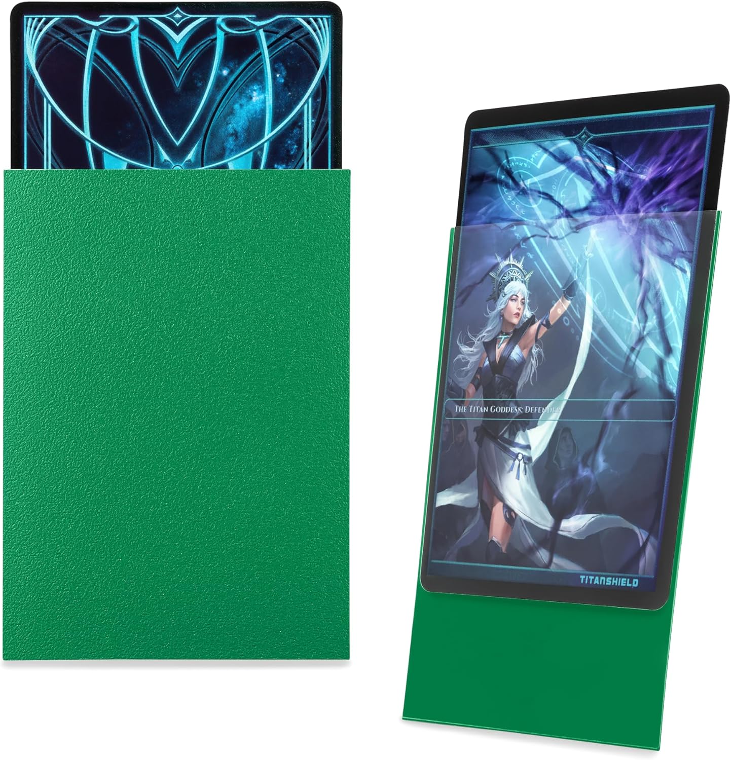 TitanShield Premium Emerald 150 Sleeves Standard Size Board Game Trading Card Sleeves Deck Protector for Magic The Gathering MTG, Baseball Collection, Dropmix