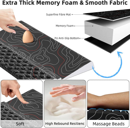 Ospelelf Tilt Keyboard Stand with Wrist Rest, Comfy Ergonomic Keyboard Riser Holder for Office Home