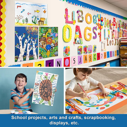 100 Pcs 12" x 18" Poster Board White Poster Board Paper Bulk 250 GSM Thickness Vision Boards Smart PosterBoard for Drawing School Arts Craft Projects Presentations Scrapbooking Blank Graphic Display