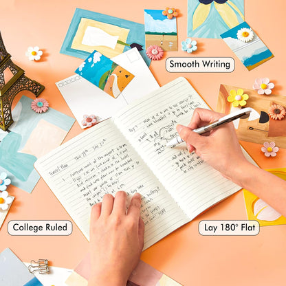 feela 36 Pack Soft Cover Journal Bulk, Lined Blank Travel Journal for Women Men Writing, Notebooks College Ruled for Work, Note Taking Notebook School Business Supplies, 8.2” x 5.5”, A5, Orange