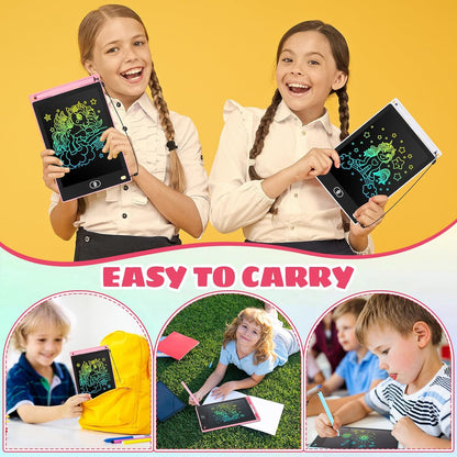 Zhehao 20 Pack LCD Writing Board for Kids, 8.5 Inches Doodle Reusable Screen Drawing Pad Erasable Painting Pads Educational Toy for 3-8 Years(Cute Color)