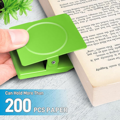 FINDMAG Extra Strong Magnetic Clips, Heavy Duty, Super Large, 4 Pack, Green