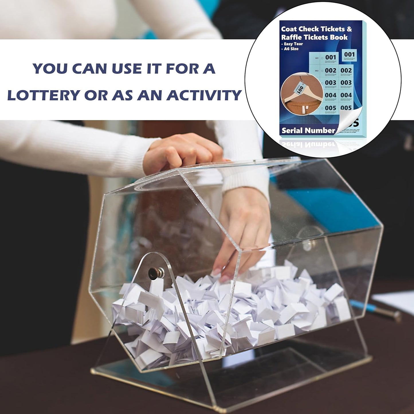 1000 Pcs Coat Check Tickets 2 Part Book Bulk (2 Pack of 1-500) 5.8x4.2 Inch A6 Paper Coat Room Tags Raffle Tickets Coat Check Tags with Hole for Cloakroom Storage or Event Raffle Draws (Blue) (2)