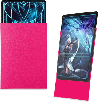 TitanShield Premium Viva Magenta150 Sleeves Standard Size Board Game Trading Card Sleeves Deck Protector for Magic The Gathering MTG, Baseball Collection, Dropmix