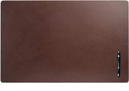 Dacasso Pad Without Side Rails Luxury Leather Blotter for Writing-Executive Desk Surface Protector, 30” x 19”, Chocolate Brown
