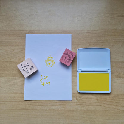 COLOP Make Series, Ink Stamp Pads, with Non-Toxic Premium Ink, Water-Based Acid-Free (Sunny Yellow- Small)
