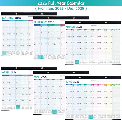 2026 Desk Calendar – Large Desk Calendar 2026, 22'' x 17'', Jan 2026 – Dec 2026, 2026 Desk/Wall Calendar with Desk Pad, To-do Lists, Ruled Blocks, Corner Protectors, Lay Flat ＆ Not Rolled