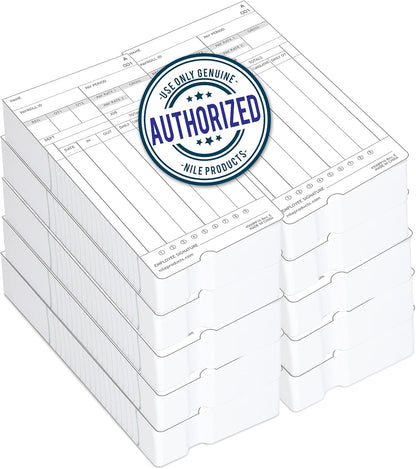 Nile Products - Authentic Time Cards for Nile Products 4500PP Compatible [ 4500PP10MB ] Electronic Calculating Time Clock, Double Sided Time Sheets (3.37 x 7.37 Inches) - 1000 Time Cards