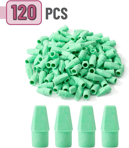 Mr. Pen- Pencil Erasers Toppers, 120 Pack, Green, Erasers for Pencils, Pencil Top Erasers, Pencil Eraser, Back to School Supplies