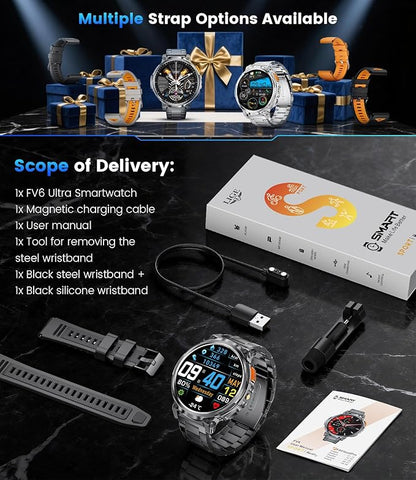 LIGE Smart Watches for Men with 730mAh Battery, 1.85" HD Smart Watch with Flashlight/Make/Answer Call/120+Sports Mode Fitness Tracker/Sleep Monitoring, iOS Android Waterproof Military SmartWatches