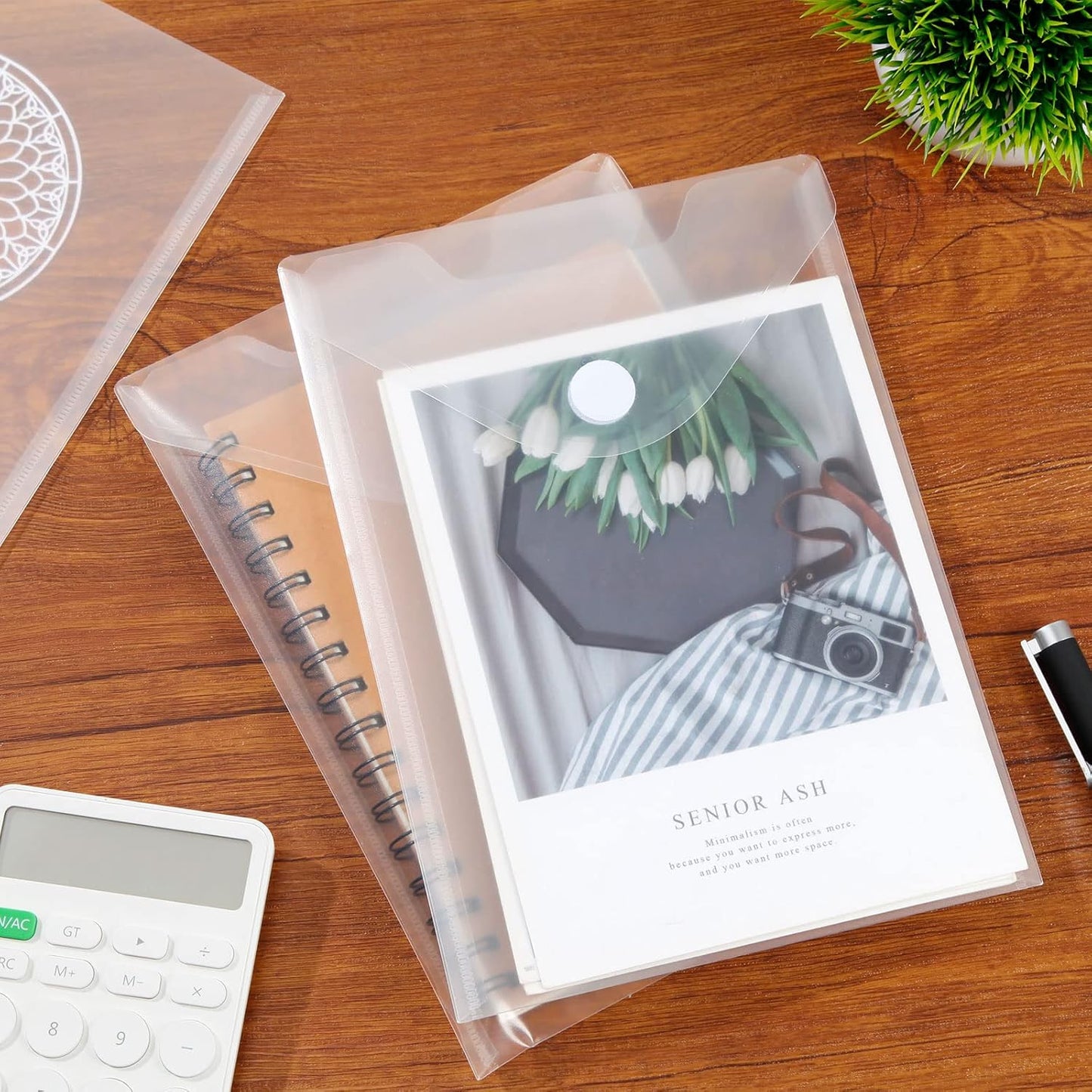 24 Pack Large Clear Die & Stamp Storage Bag Transparent Plastic Folders for Cutting Dies Stencil Embossing Crafts for DIY Scrapbooking Paper Card Craft Organizer Holder