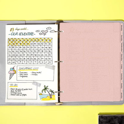 3 Ring Pink Binder Dividers with 8-Tabs, A4 Pink Binder Dividers, Sturdy Plastic Dividers, Aesthetic Dividers for Binder, Suitable for Notebooks and Binders, Tabs for Binder, 3 Hole Punch (Pink,A4)