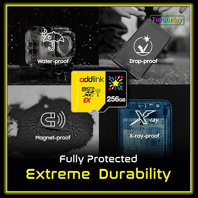 addlink 256GB Gaming microSD Express Card for Nintendo-Switch 2, Speed Up to R/W 880/750 MB/s MicroSDXC Express Memory, ROG Ally, Steam Deck, Camera UHS-I, C10, U3, V30, Full HD 4K