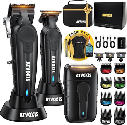 Hair Clippers for Men Professional, Barber Clippers and Trimmers Set, Cordless Hair Clippers, Hair Cutting Kit, Barber Kit, Haircut Kit, Maquina para Cortar Pelo De Hombre
