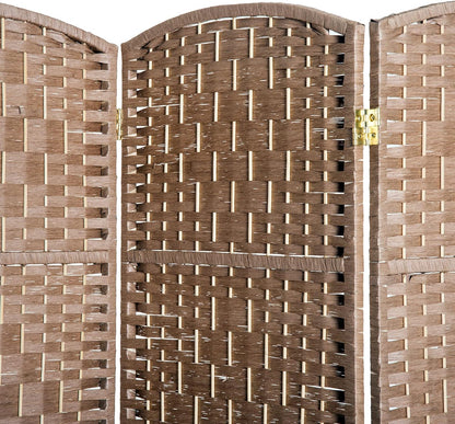 NicBex Room Divider 3 Panel Room Dividers with Wicker Weave Design Partition Room Dividers and Folding Privacy Screens 6 FT Wall Divider for Office, Room Separation,53.25"W x 0.75"D x 70.75"H, Natural