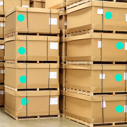 PARLAIM 2" Round Color Code Stickers, 500pcs Aqua Color Coding Circle Dot Labels in Dispenser Box for Warehouse School Organization