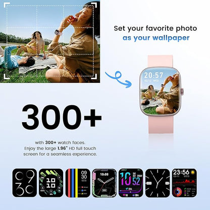 Smart Watch (Answer/Make Call), 1.96" SmartWatches for Men Women with Heart Rate/Activity Tracking, Fitness Tracker Watch with IP68 Waterproof/Pedometer, Smart Watch for Android/iPhone Compatible