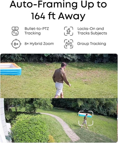 eufy PoE NVR Security Camera System S4, 24/7 Recording,Up to 16CH, 2TB HDD, 2 Bullet-PTZ Cams, 2 Bullet Cams, 360° PTZ, AI Auto Framing & Tracking, Smart Video Search, Color Night Vision