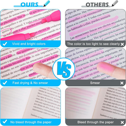 Duchong Highlighters, 30 Packs Pink Highlighter Bright Colors Bulk, Chisel Tip Dry-Quickly No Bleed Highlighter Markers for Adults Kids, Office Classroom Must Have, School Supplies for Teachers