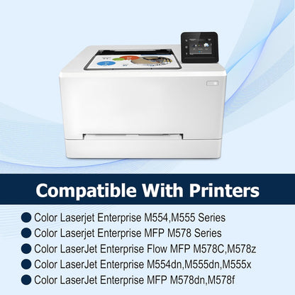 212A Black Toner Cartridges Replacement for HP 212A W2120A Works with Color Laserjet Enterprise M554, M555 Series, Color Laserjet Enterprise MFP M578 Series (1 Pack)
