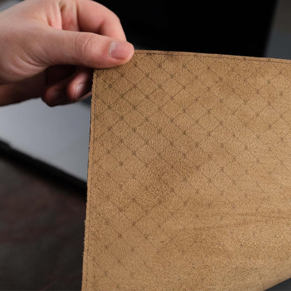 Jersey Genuine Calfskin Leather Desk Pad, Office Desk Mat with Non-Slip Bottom, Smooth Surface for Mouse & Keyboard, Desk Protector (36x19 inches) (Dark Brown)